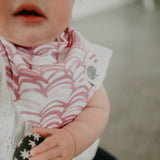 Purple waves bandana bib for baby girl