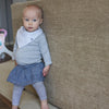 Shadow Bandana Bib on baby girl