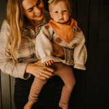 Orange Bandana Bib for baby.