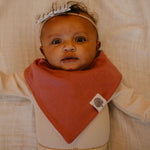 Rose Bandana Bib for baby.