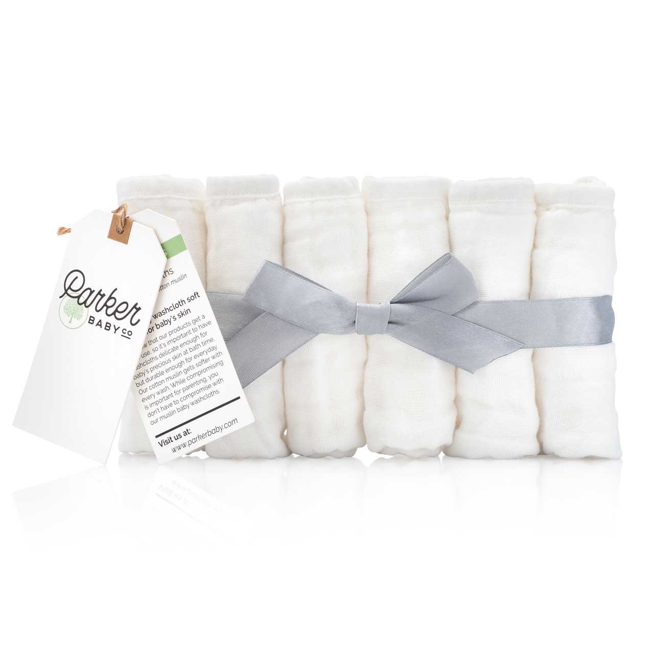 Muslin Cotton Baby Washcloths - 6 Pack