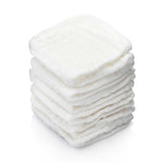 Stack of Muslin Cotton Baby Washcloths 