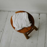 Washcloth on stool