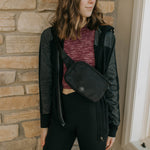 Trendy and comfortable Black Belt Bag with adjustable strap and Multiple pockets