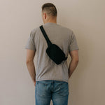 Unisex Black Belt Bag with adjustable strap and Multiple pockets