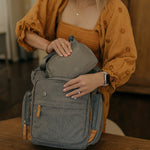 Gray belt bag