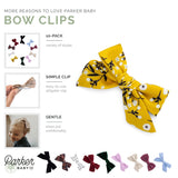 Infographic for 10 assorted bow clips.