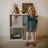 Oatmeal Felt Storage Cube for nursery