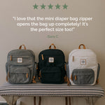 customer review for the Birch Bag Mini Diaper Backpack