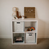  White Felt Storage Cube for nursery